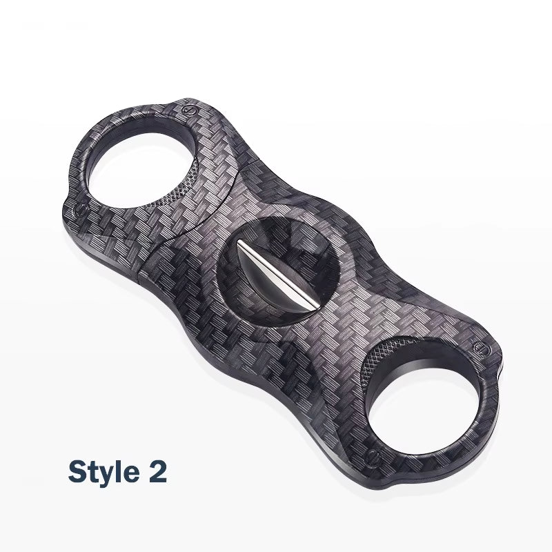 Ultralight V Carbon Fiber Cigar Cutter - Classic Scissors Guillotine Pocket Knife for Smoking Accessories with Free Shipping - Blue Habu 酒店